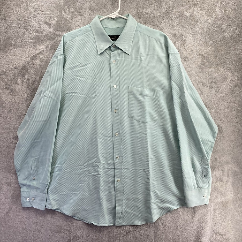 Bugatchi Classic Fit Blue Cotton Long Sleeve Casual Shirt Men's XL